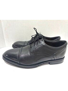 Clark Unstructured Men's Dresslite Cap Toe Oxford color black size 11.5